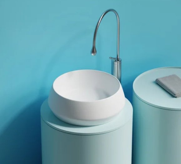 Раковина Ceramicanova CN12004MW накладная круглая 40, санфарфор купить,0