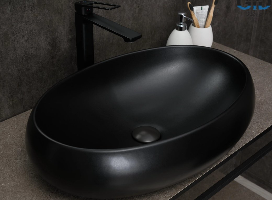 Раковина GID-ceramic Bm9030a накладная овальная 60, керамика купить,107758