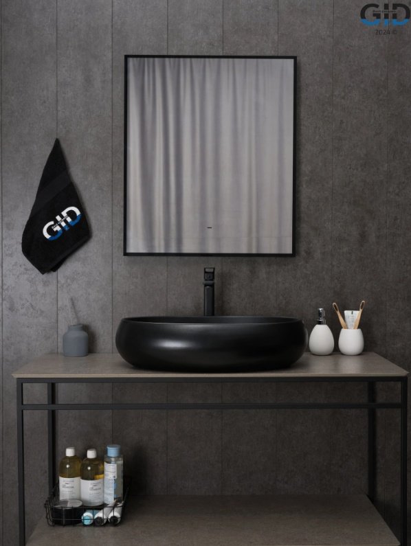 Раковина GID-ceramic Bm9030a накладная овальная 60, керамика