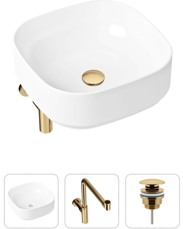 Раковина Lavinia Boho Bathroom Sink 21520266 накладная квадратная 40, санфарфор