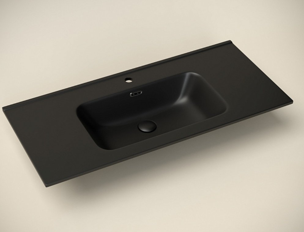 Раковина Ceramicanova CN7003MB врезная прямоугольная 101, санфарфор