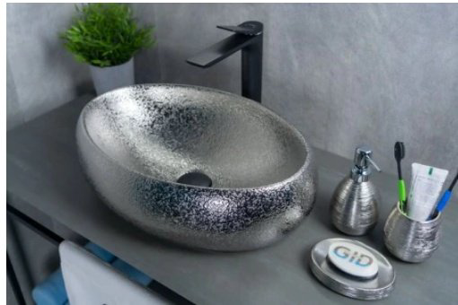Раковина GID-ceramic 9030s накладная овальная 34, керамика купить,112534