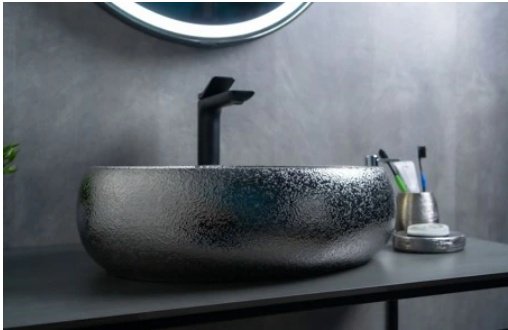 Раковина GID-ceramic 9030s накладная овальная 34, керамика