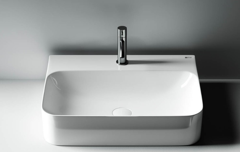 Раковина Ceramicanova CN2001 накладная прямоугольная 60, санфарфор купить,0
