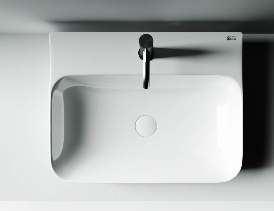Раковина Ceramicanova CN2001 накладная прямоугольная 60, санфарфор купить,0