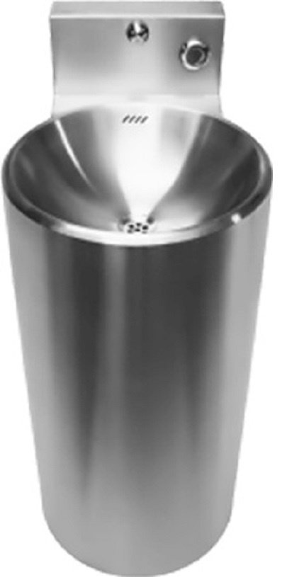 Раковина Oceanus 3-040.1 на пьедестал нестандартная 45, нержавеющая сталь