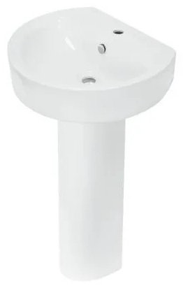 Раковина Sanita Luxe Best 55 с пьедесталом полукруглая 55.8, фарфор купить,30984