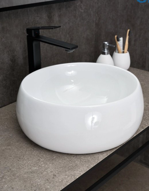 Раковина GID-ceramic N9140 накладная круглая 40, керамика купить,87759