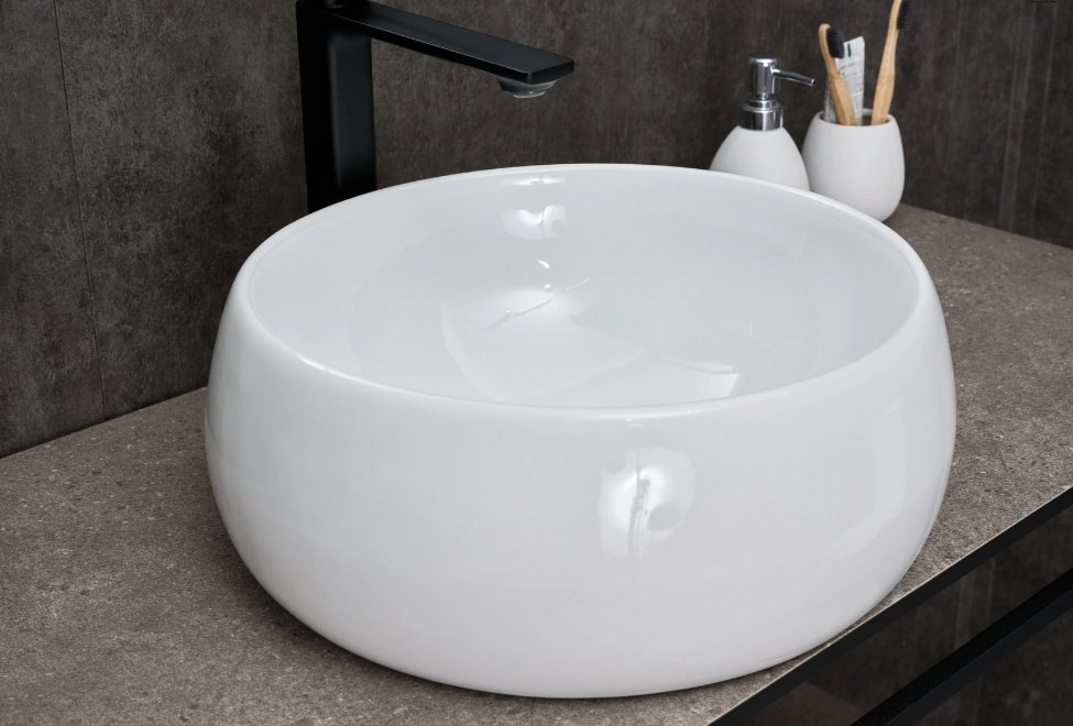 Раковина GID-ceramic N9140 накладная круглая 40, керамика