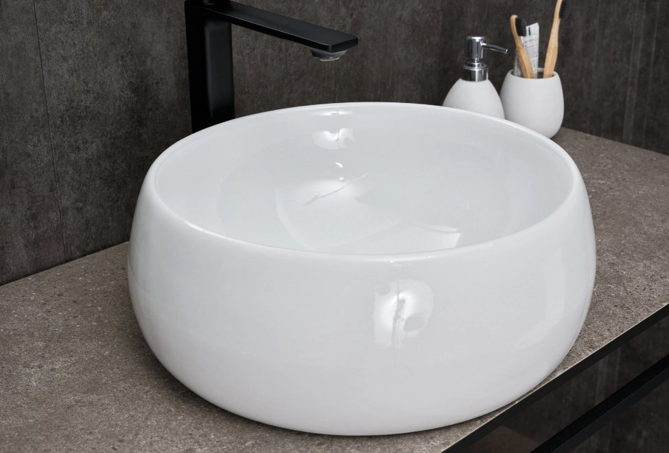 Раковина GID-ceramic N9140 накладная круглая 40, керамика купить,87759