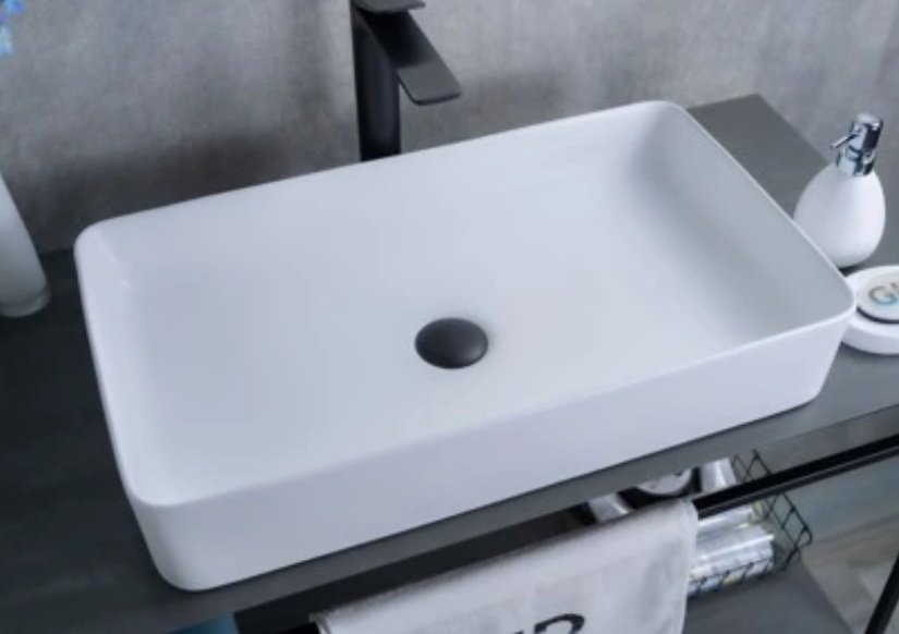 Раковина GID-ceramic Wm9396 накладная прямоугольная 60, керамика