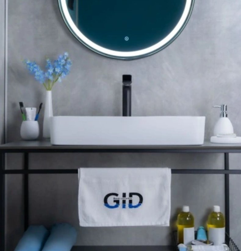 Раковина GID-ceramic Wm9396 накладная прямоугольная 60, керамика купить,152633