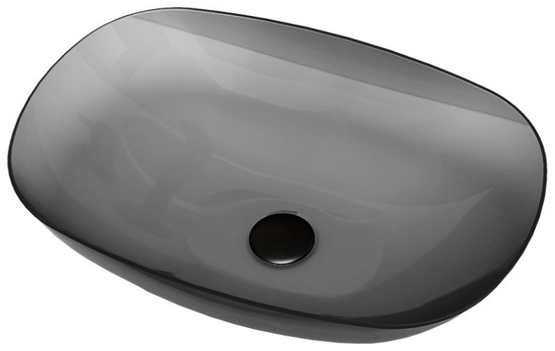 Раковина Vincea VBS-6T12B накладная овальная 54, стекло