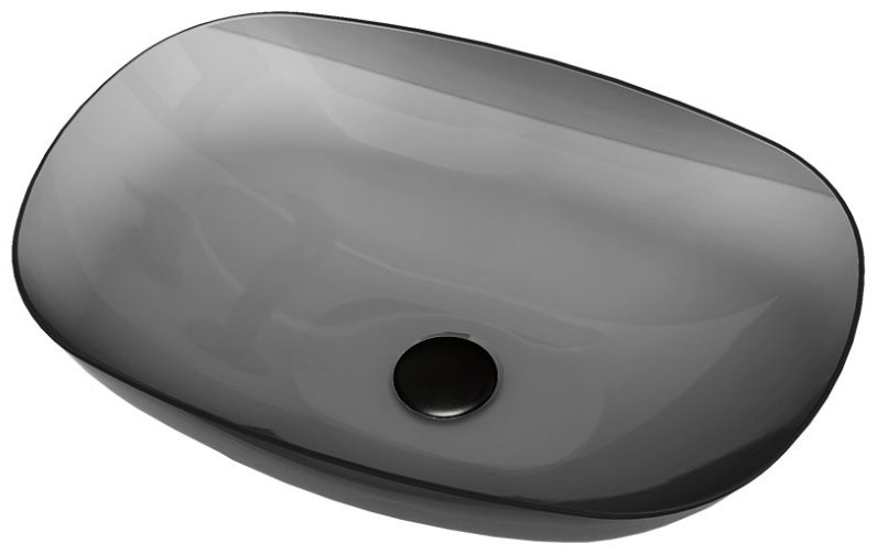 Раковина Vincea VBS-6T12B накладная овальная 54, стекло