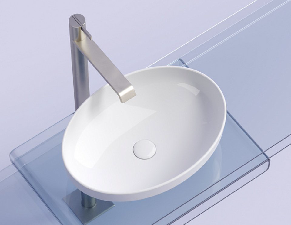 Раковина Ceramicanova CN6056 накладная овальная 50, санфарфор купить,NaN