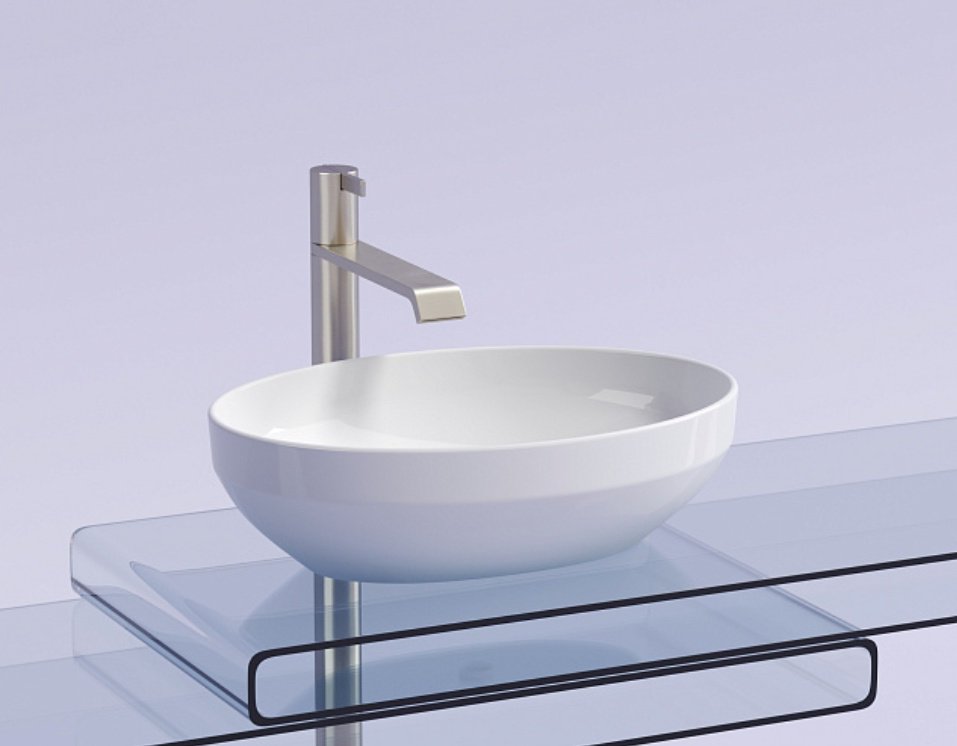 Раковина Ceramicanova CN6056 накладная овальная 50, санфарфор купить,0