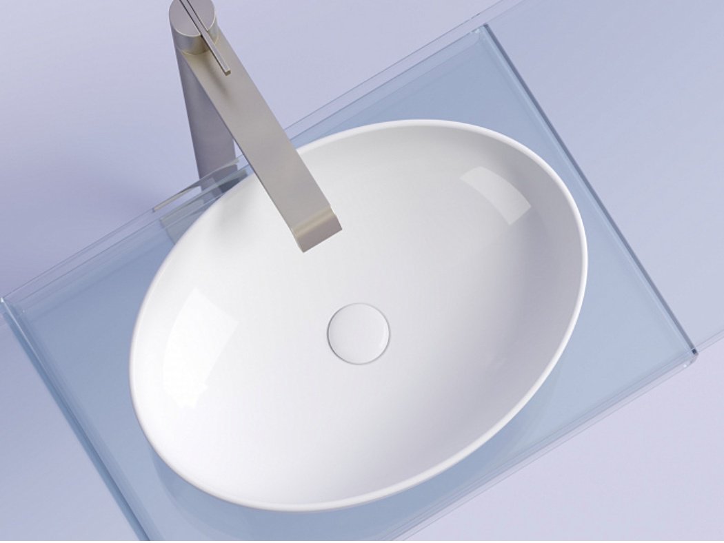 Раковина Ceramicanova CN6056 накладная овальная 50, санфарфор купить,0