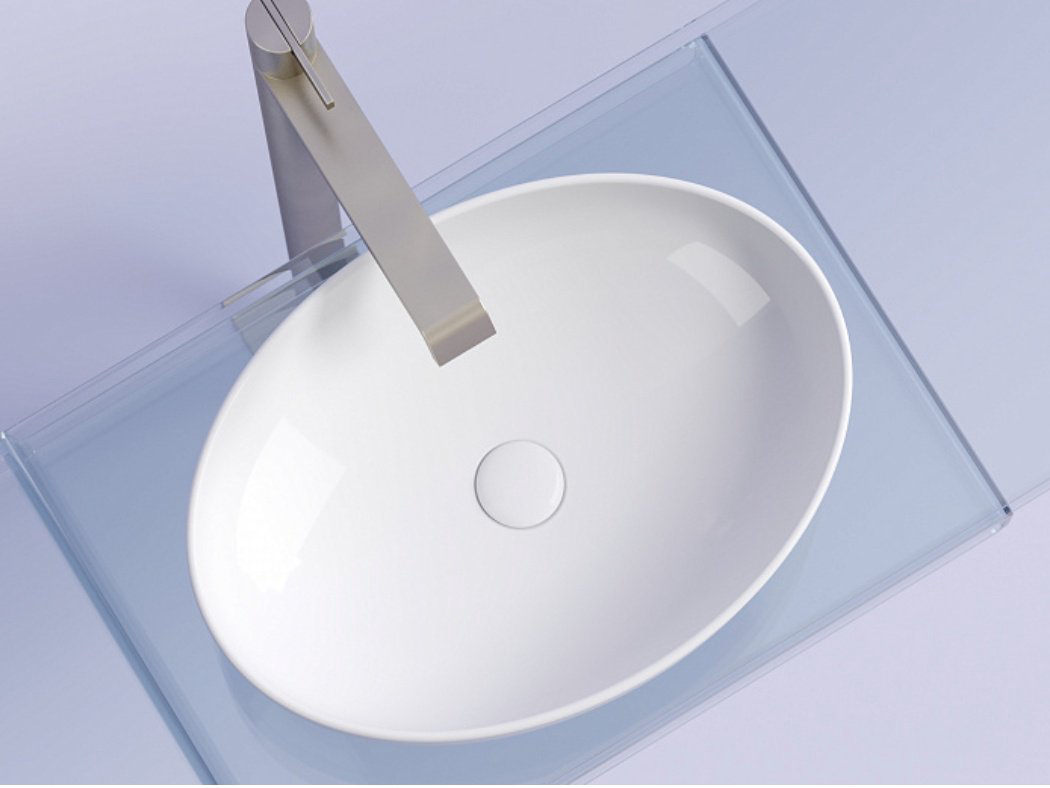 Раковина Ceramicanova CN6056 накладная овальная 50, санфарфор купить,NaN