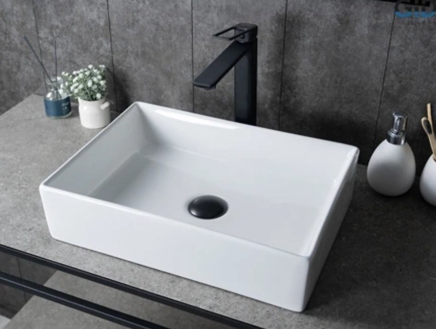 Раковина GID-ceramic N1204 накладная прямоугольная 45, керамика купить,104873