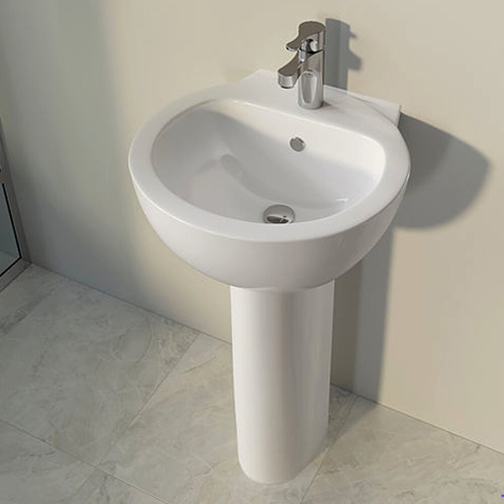 Раковина Sanita Luxe Art Luxe SL400001 на пьедестал круглая 49, фаянс