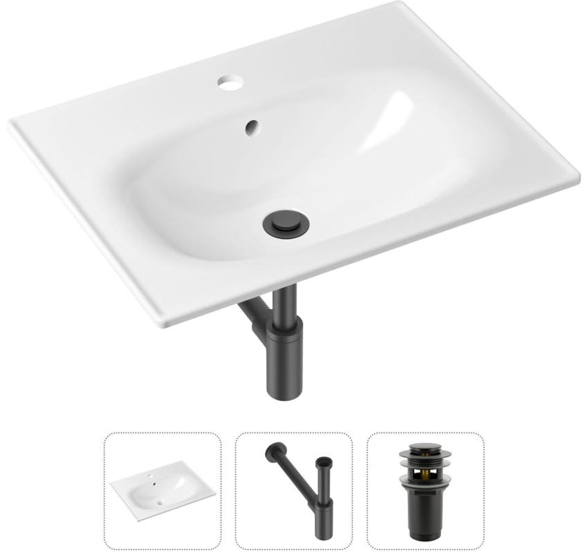Раковина Lavinia Boho Bathroom Sink 21520439 врезная прямоугольная 46, фарфор
