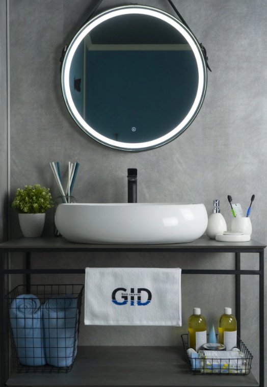 Раковина GID-ceramic N9030a накладная овальная 60, керамика