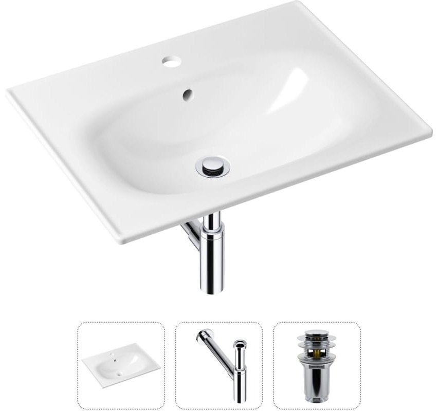 Раковина Lavinia Boho Bathroom Sink 21520467 врезная прямоугольная 46, фарфор