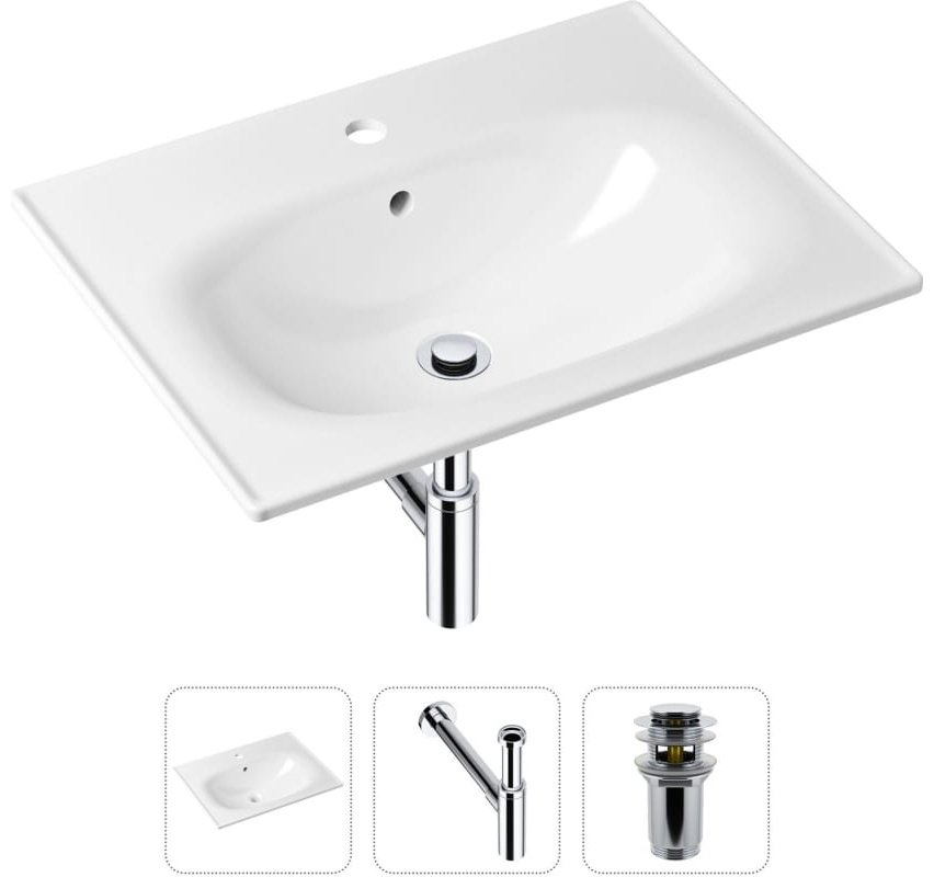 Раковина Lavinia Boho Bathroom Sink 21520467 врезная прямоугольная 46, фарфор купить,NaN