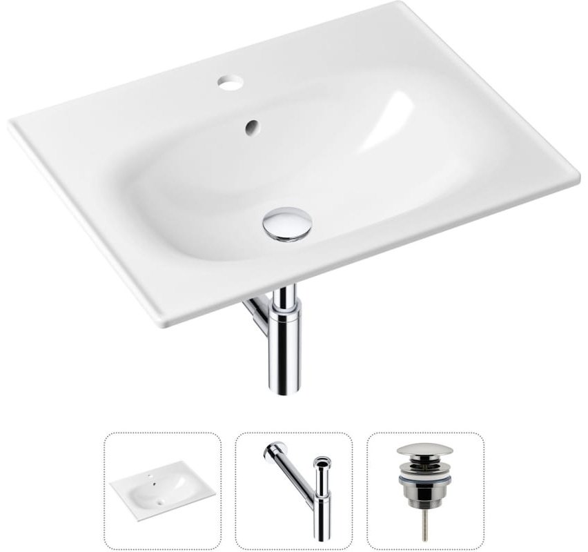 Раковина Lavinia Boho Bathroom Sink 21520468 врезная прямоугольная 46, фарфор