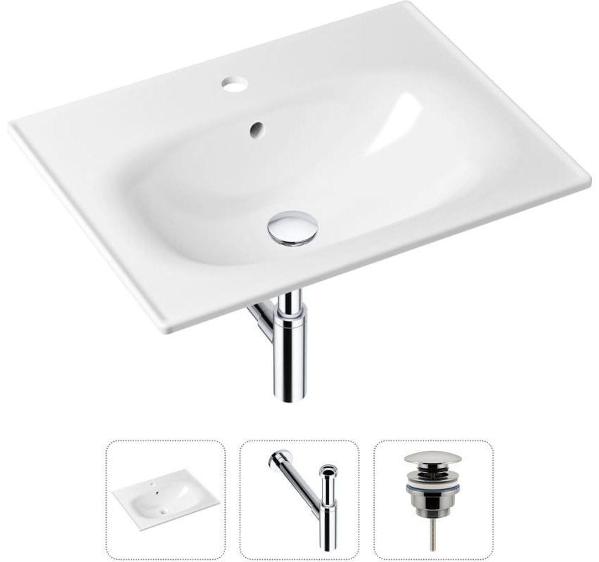 Раковина Lavinia Boho Bathroom Sink 21520468 врезная прямоугольная 46, фарфор купить,NaN