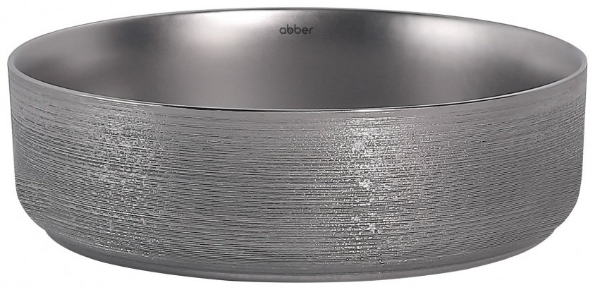Раковина Abber Bequem AC2109BSM накладная круглая 40 см, фаянс серебро матовое - ForteMarket Раковина Abber Bequem AC2109BSM накладная круглая 40 см, фаянс серебро матовое купить,112310