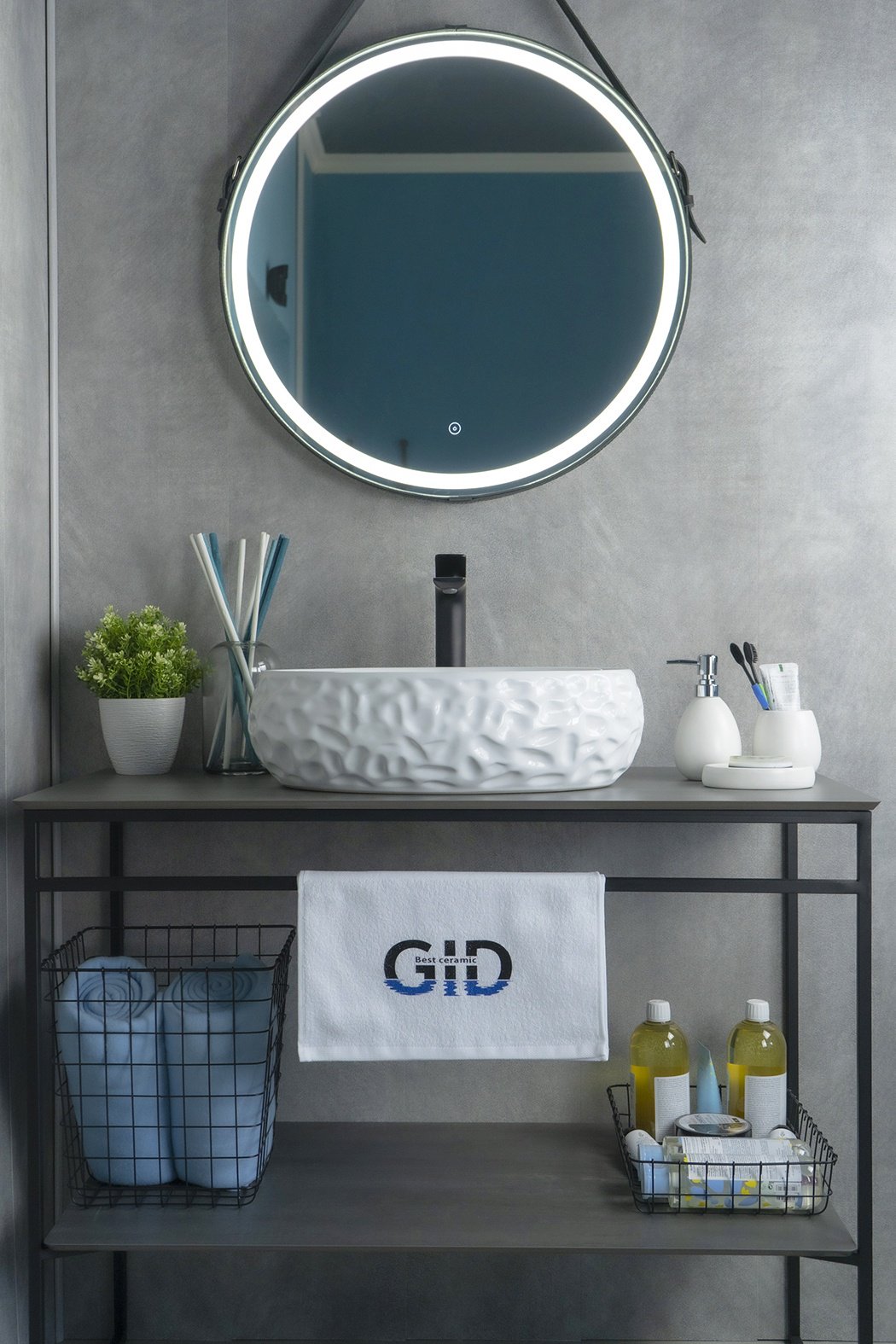 Раковина GID-ceramic 9030wf накладная овальная 34, керамика купить,0