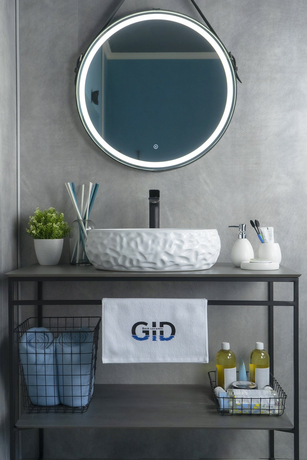 Раковина GID-ceramic 9030wf накладная овальная 34, керамика купить,104500