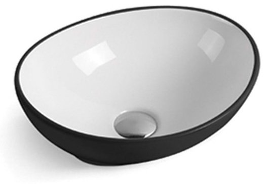 Раковина Comforty 7138BW накладная овальная 33, санфарфор