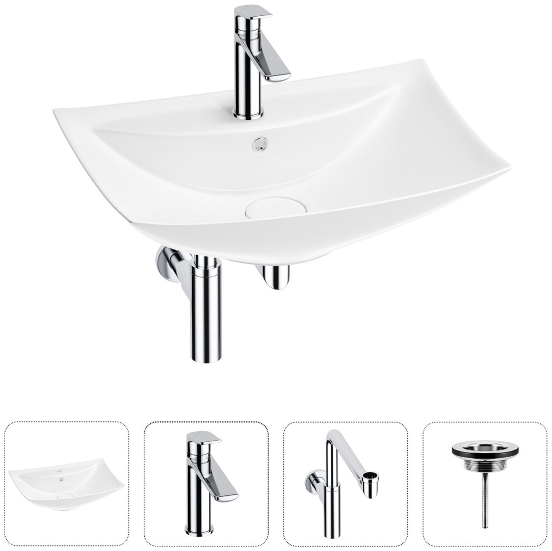 Раковина Wellsee 201003041 накладная нестандартная 43.5, фаянс купить,NaN