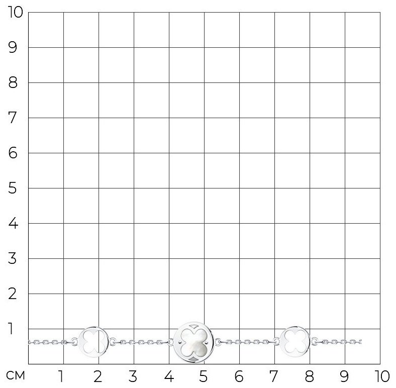 Браслет SOKOLOV 83050039 длина 16 см, вес 2.58 г серебро, плетение якорное купить,NaN