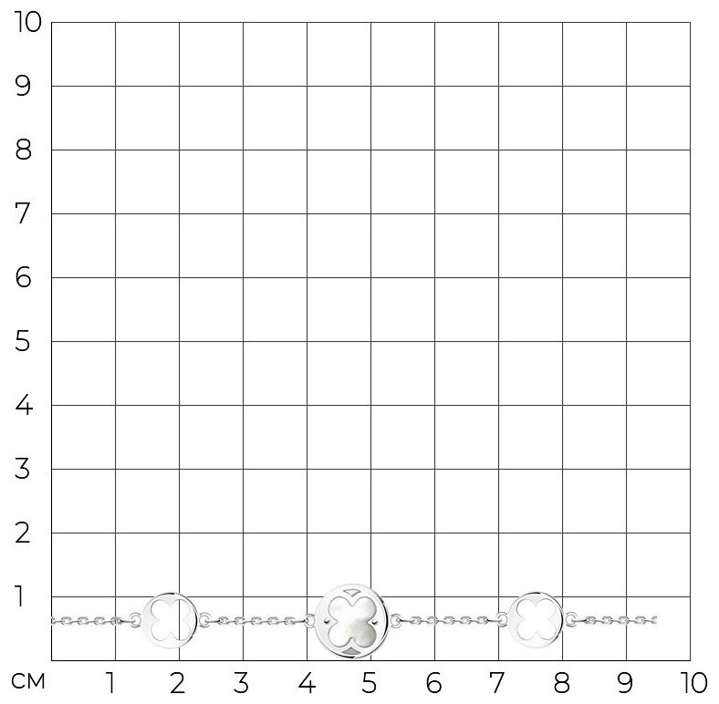 Браслет SOKOLOV 83050039 длина 16 см, вес 2.58 г серебро, плетение якорное купить,NaN