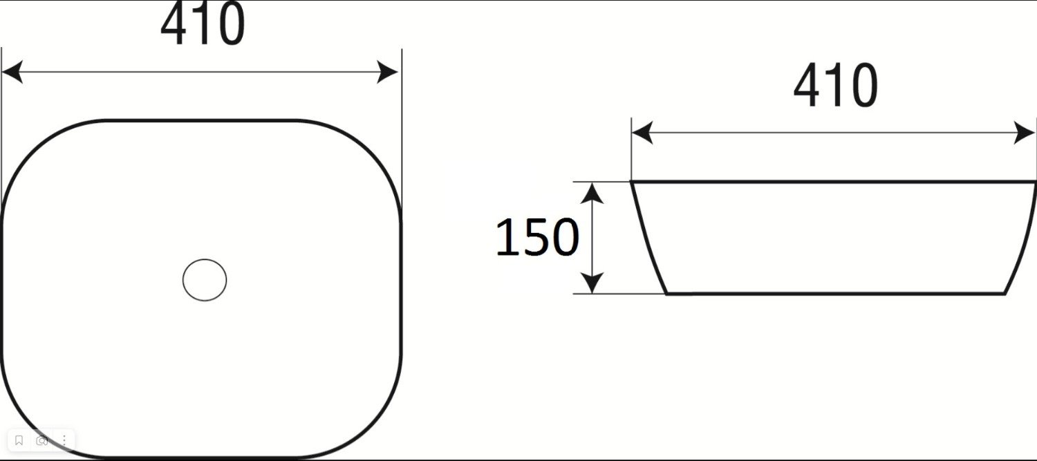 Раковина WeltWasser ELBACH 2144 подвесная квадратная 41 см, фаянс