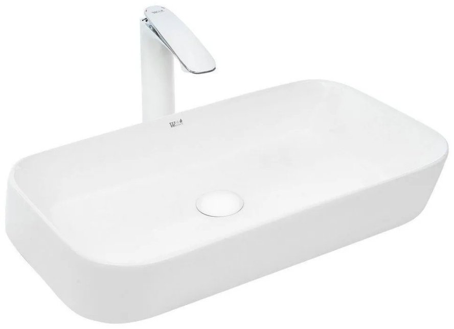 Раковина WeltWasser WW ELBACH 22434 накладная прямоугольная 60 см, фаянс