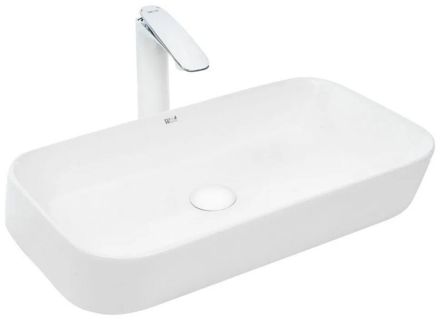 Раковина WeltWasser WW ELBACH 22434 накладная прямоугольная 60 см, фаянс
