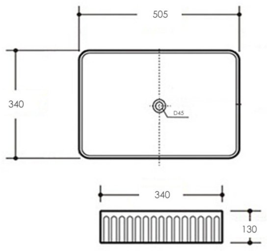 Раковина Comforty CF178609X накладная прямоугольная 50.5, санфарфор