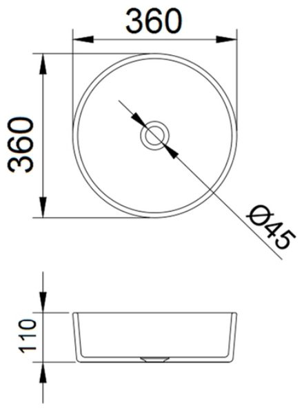 Раковина Comforty CF21009 накладная круглая 36, стекло купить,135600