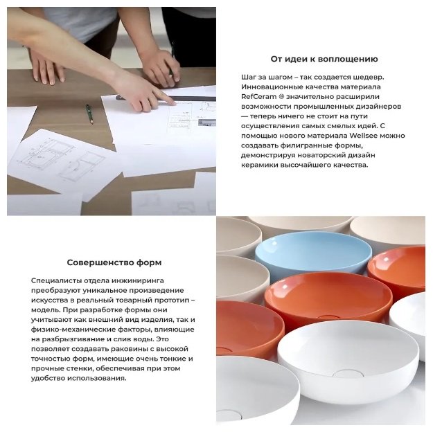 Раковина Wellsee Chalice Perfection 150601000 накладная круглая 42, керамика купить,0