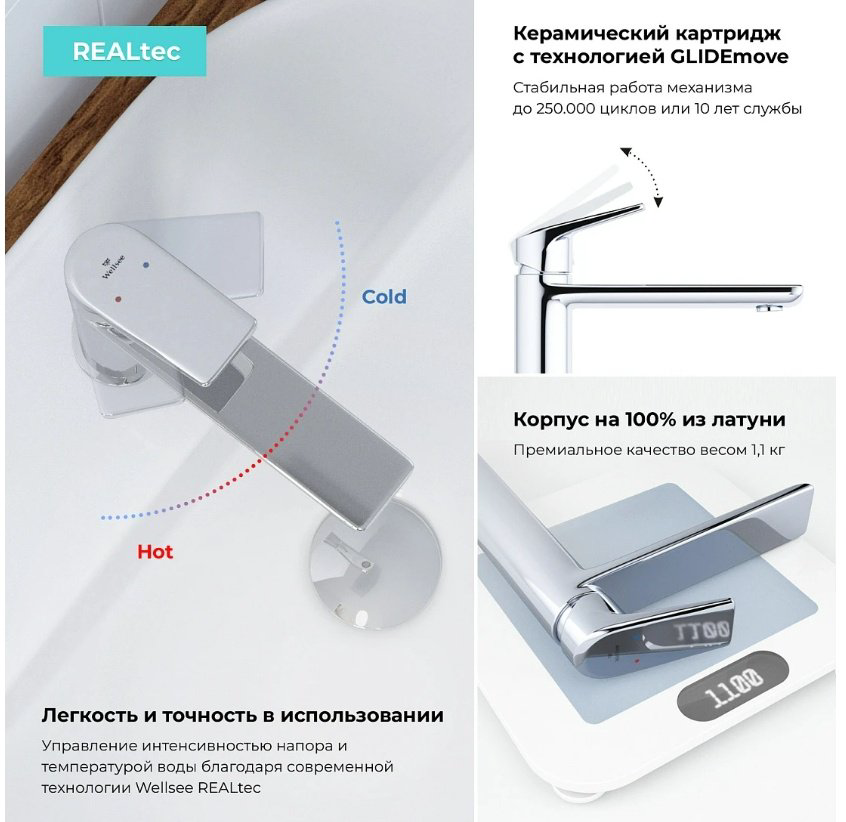 Раковина Wellsee 201000896Bisou подвесная полукруглая 45, фаянс купить,NaN