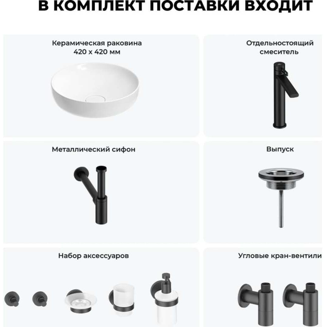 Раковина Wellsee 201006132, Chalice Perfection накладная круглая 42, фаянс купить,NaN