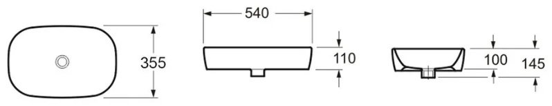 Раковина Lavinia Boho Bathroom Sink Slim 33311003 накладная прямоугольная 35.5, фарфор купить,0
