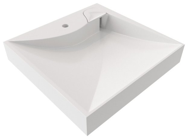 Раковина Sink-01 над стиральной машиной квадратная 59.5 см, фарфор