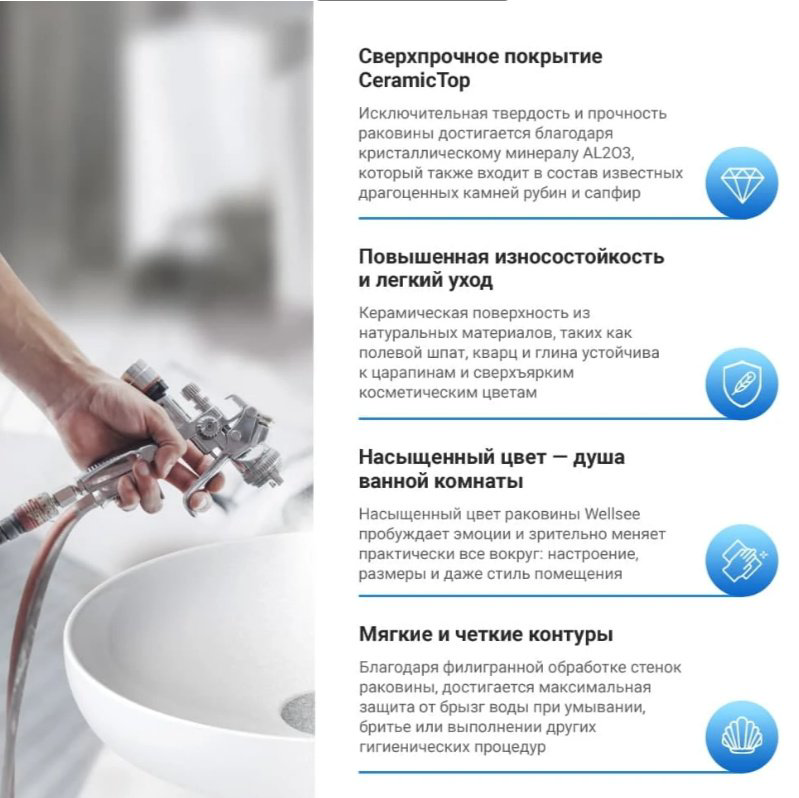 Раковина Wellsee 201005426 подвесная прямоугольная 65, фаянс купить,NaN