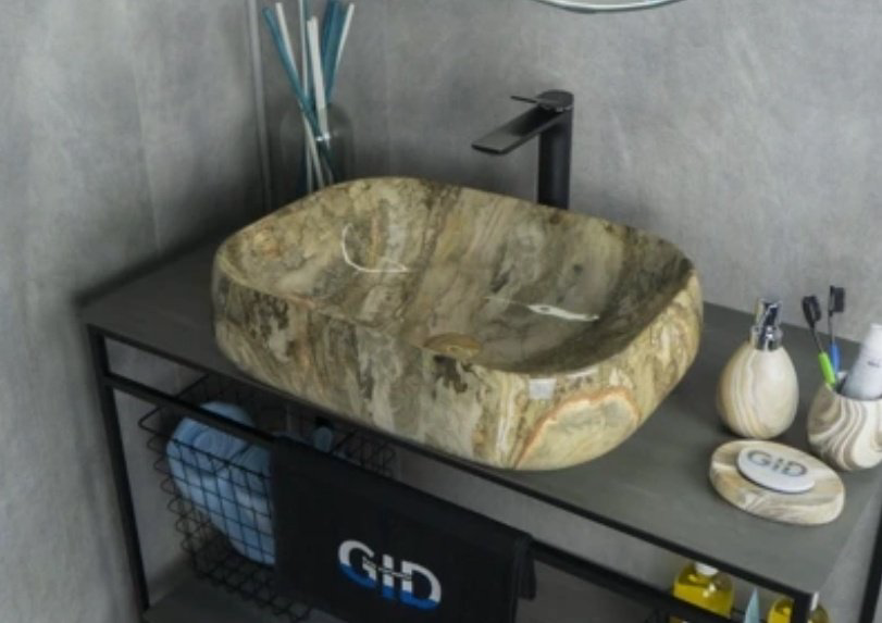 Раковина GID-ceramic Mnc186 накладная прямоугольная 42, керамика купить,NaN