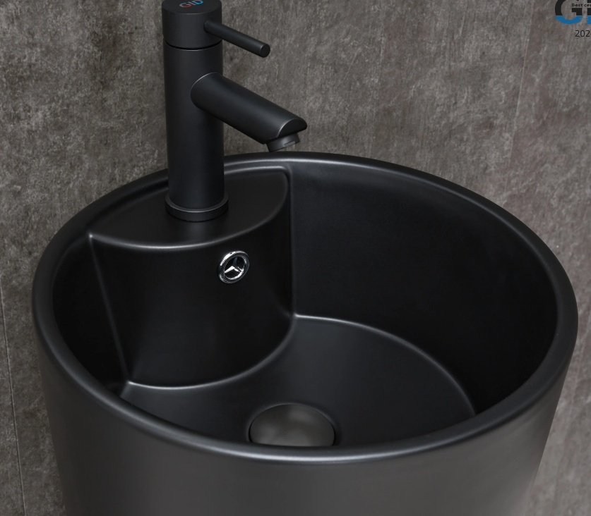 Раковина GID-ceramic Nb131bm с пьедесталом круглая 40, керамика
